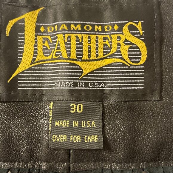 Diamond Leathers Women’s Fringe/Silver Studded Leather Western/Cowgirl Belt - Picture 3 of 15